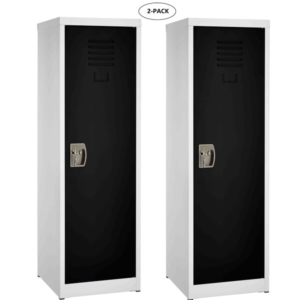 Adiroffice 15 in W, 15 in D, 48 in H, Steel ADI629-01-BLK-PKG-2 - main